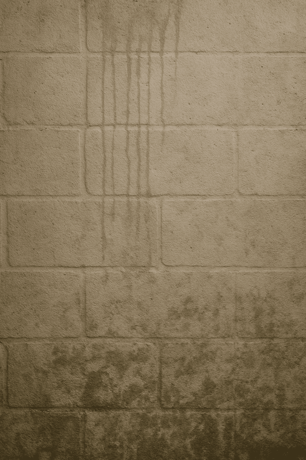 billede af væg med fugt i kælderen, inden kælderrenoverings arbejde fra Wespro